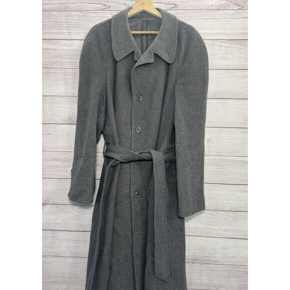 Vtg Keith Neil Brendan CASHMERE -BLENDMens Luxury Timeless Long Overcoat R48